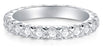 BORUO Sterling Silver Ring - Wedding Bands for Women, Eternity Band, Cubic Zirconia Simulated Diamond Stackable Band for Oura Ring Gen3/4-1.5mm 3mm Band Size 4-12
