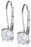 Amazon Essentials Sterling Silver Round Cut Cubic Zirconia Leverback Earrings