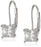 Amazon Essentials Sterling Silver Round Cut Cubic Zirconia Leverback Earrings
