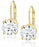 Amazon Essentials Sterling Silver Round Cut Cubic Zirconia Leverback Earrings