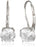 Amazon Essentials Sterling Silver Round Cut Cubic Zirconia Leverback Earrings