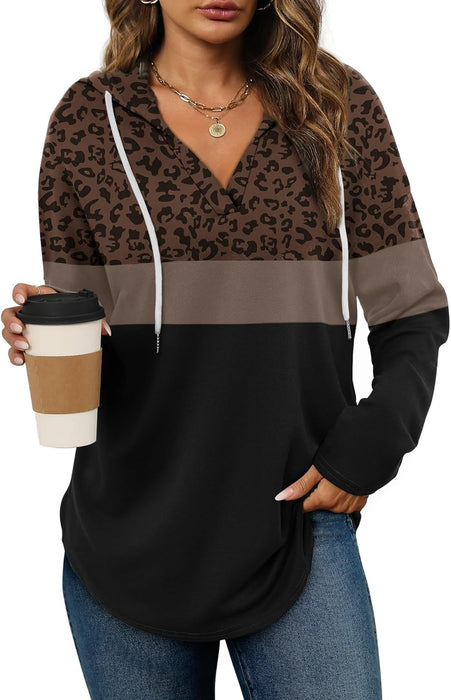 Bofell Womens Fashion Tops Hoodies for Women Pullover Oversized Sweatshirts Long SLeeve Shirts Loose Fit