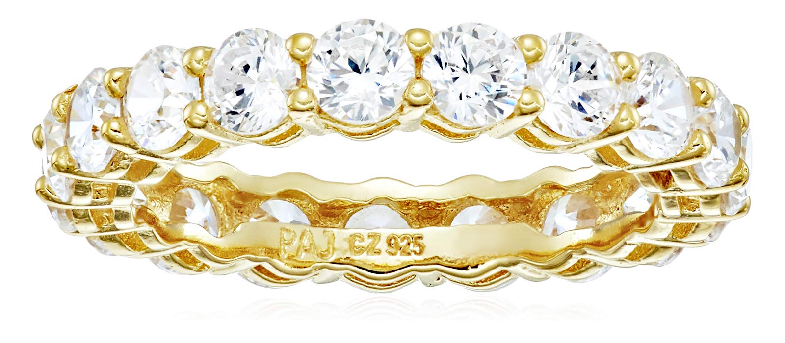 Amazon Essentials Eternity Band Cubic Zirconia Demi Fine Stacking Ring in Sterling Silver