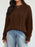 Trendy Queen Women's Oversized Cable Knit Crewneck Fall Pullover Sweaters