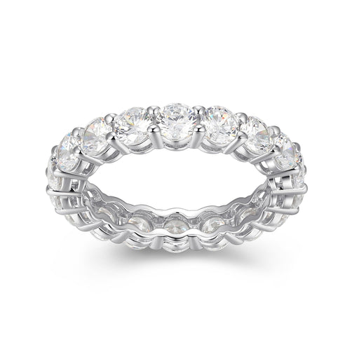 Amazon Essentials Eternity Band Cubic Zirconia Demi Fine Stacking Ring in Sterling Silver