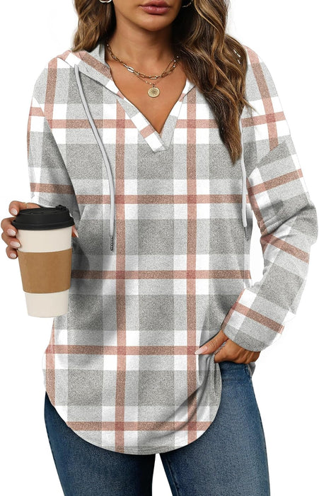 Bofell Womens Fashion Tops Hoodies for Women Pullover Oversized Sweatshirts Long SLeeve Shirts Loose Fit