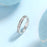 Trajectory - Set With Top-quality Moissanite S925 Silver And Platinum-plated Diamond Wedding Ring, The Ring Can Be Tested With A Diamond Pen In Gold And Rose Gold